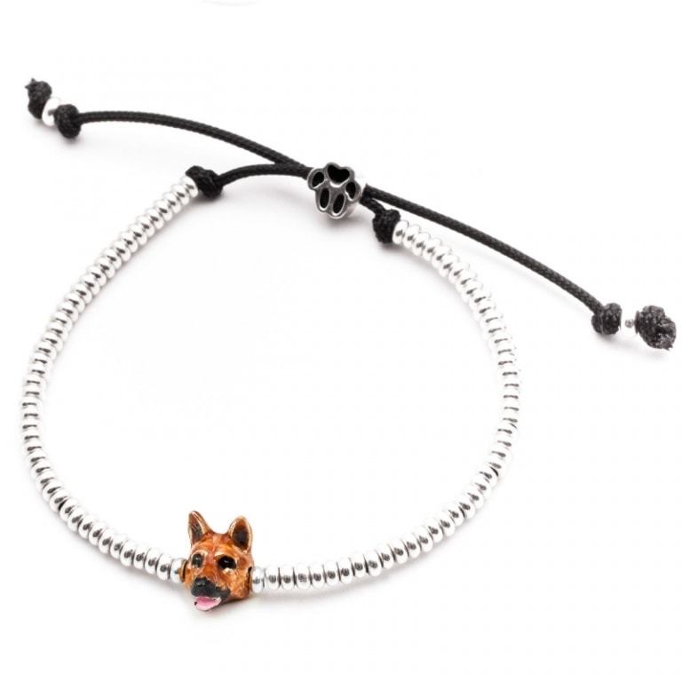 DOG FEVER - ENAMELLED DOG HEAD BRACELETS - enameled head bracelets german shepherd