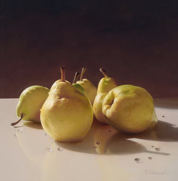 Tatyanna Klevenskiy Artwork - Still Life with Asian Pear 20 x 20