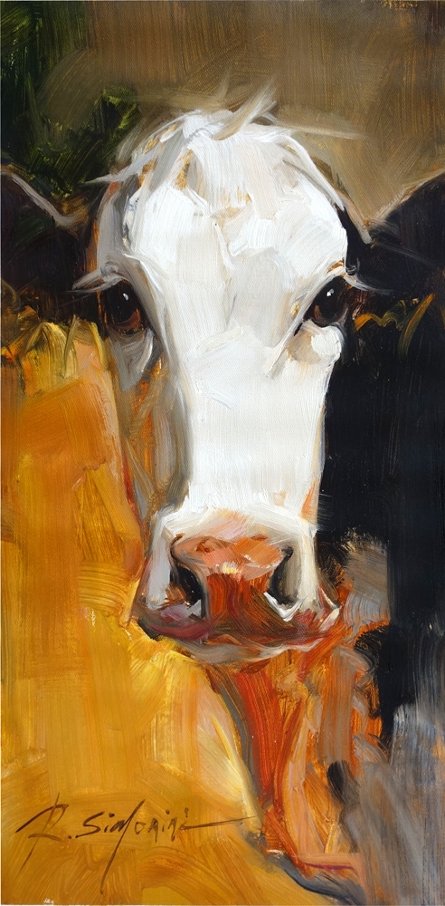 RAY SIMONINI ARTIST Cow 24 x 12 390